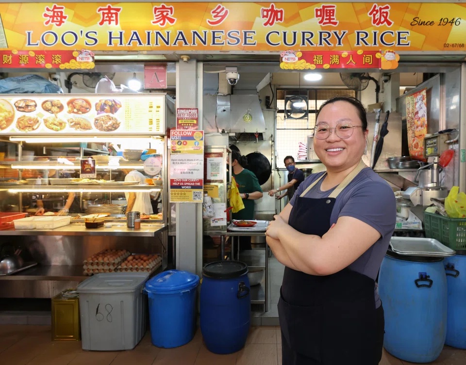 Dawn Loo at the Loo's Hainanese Curry Rice stall